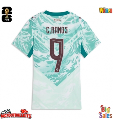 Portugal Goncalo Ramos #9 Replica Away Stadium Shirt for Women World Cup 2026 Short Sleeve